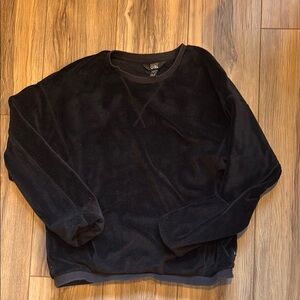Athleta girl Black Crewneck Sweater Plush Fleece